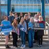 The 12-member contingent of students and chaperones from North West Regional College in Northern Ireland celebrates the welcome received during their March visit to Pennsylvania College of Technology. 