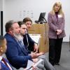 Sue A. Kelley, dean of the School of Business, Arts & Sciences at Pennsylvania College of Technology, facilitates a panel discussion with Schreyer Honors College alumni during the recent Connect Networking & Career Day. (Photo provided by Schreyer Honors College)