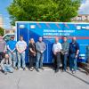 A mix of donors, administration, faculty and students celebrate the addition of a Mobile Command Post for Pennsylvania College of Technology’s emergency management & homeland security major.