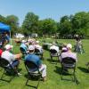 Fred Funk, an eight-time PGA Tour and nine-time PGA Tour Champions winner, holds an exhibition for participants in the 37th Annual Penn College Foundation Golf Classic. The June 19 event at the Williamsport Country Club raised $104,215 for student scholarships.