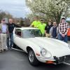 Coventry Foundation officers and Pennsylvania College of Technology students – some of whom have since graduated – met on campus during the spring semester when partial restoration work was completed on a loaned 1973 E-series Jaguar.