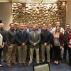 Scholarship recipients and members of Penn College's Construction Management Advisory Committee mark the occasion with a group photo. 