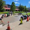 Restoring sidewalks near the Larry A. Ward Machining Technologies Center and the Lycoming Engines Metal Trades Center