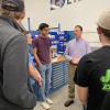 John M. Estep, founder and president of E-Tech Industrial Corp. provides a tour of the Troy-based manufacturer for members of Pennsylvania College of Technology’s Baja SAE team. Estep – a 1974 mechanical drafting alumnus of Penn College predecessor institution Williamsport Area Community College – is a longtime supporter of his alma mater. E-Tech recently became a platinum-level sponsor of the Baja team with a $5,000 donation.