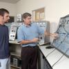 Jacob Vough (left) meets with Kenneth C. Kuhns, assistant professor of electrical technology/occupations, in this 2001 photo.