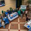 Plastics students and employers interact in the ATHS atrium.