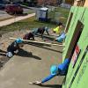 Concrete Construction class completes pour at Habitat house