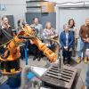 tour group in welding lab