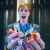 Treats for the sweet tooth are temptingly displayed by Christopher D. Hogan, a welding and fabrication engineering technology major from Halifax.