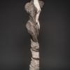 Sheila Ganch, "Veiled III," stoneware, 52 inches by 9 inches by 7 inches