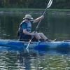 Taking a solo paddle around the ESC's signature 2.5-acre waterway