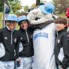 A fun photo op with Caribbean players allows the Wildcat to say, "Hats off!" to all of this year's Series teams.