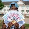 Matheu A. Davenport, an engineering design technology student from Lewisburg, chose cherry blossoms for his fan’s décor, a nod to celebrating Asian culture, he said. 