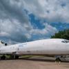 A former FedEx Express 727 cargo plane has been repainted and wrapped with a design appropriately reflecting Pennsylvania College of Technology's innovation and technology. 