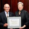 William R. Gamber, of Lancaster, Distinguished Alumni Award winner, with Pennsylvania College of Technology President Davie Jane Gilmour