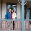 Pennsylvania College of Technology’s “Alumni Sweethearts,” Jason and Jolene Furl, relax on the porch at the college’s Victorian House, where they stayed for Valentine’s Day weekend. 