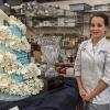 Student Amanda R. D’Apuzzo, of Morganville, New Jersey, designed the top-prize entry in Penn College’s annual wedding cake competition.