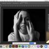 Graphic design junior Ashley Tate, of Lewisburg, offers advice on nondestructive burning and dodging in Photoshop (featuring an image of Alexandra "Ali" D. Petrizzi, a senior in the major).