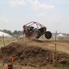 Benjamin D. Lopatofsky, a manufacturing engineering technology major from Williamsport, navigates the college's car during the four-hour endurance race at Baja SAE-Kansas.  He and his teammates came in third, the highest finish Penn College has recorded in the marquee event at the Baja SAE competition. 