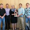 Manufacturing Students Present Baja Trophy to College President