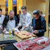 Pennsylvania College of Technology was part of the culinary team at the 2018 Breeders’ Cup Championships at Churchill Downs in Louisville, Kentucky. From left, baking and pastry arts student Amanda M. Brandt, of Etters, York County; Chef Takao Iinuma, of Genji Sushi; and Penn College’s Chef Charles R. Niedermyer, instructor of baking and pastry arts/culinary arts, work alongside Iron Chef Masaharu Morimoto during a demonstration in “The Mansion” at Churchill Downs.