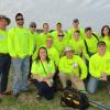 Back row, from left: Alumnus Ronald Burger, with students Samuel W. Hanmer, Corey E. Winter, Jonathan T. Hall, Jeremy L. Thorne and Nicholas D.  Foreman. Middle row, from left: Chad D. Flood, Christina M. Snyder, Rachael E. Stafford, Zachary A. Mueller and Jessica L. Slawter. Front row, from left:  Kaila A. Sewald, instructor Carl J. Bower Jr. and Jackson J. Albert.