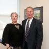 Pennsylvania College of Technology President Davie Jane Gilmour with William J. Martin, who has established a scholarship to memorialize his late wife, Carolyn G. Martin.