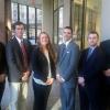 A team of Penn College construction management students placed first in its category at the recent ASC Student Competition in New York state. From left are Thomas D. Roberts, Pittsburgh; Andrew S. Welsh, Chadds Ford; Lauren S. Herr, Lititz; Carl A. Zimmerman, Hunlock Creek; Chekota J. Newhart, Troy; and Calen B. Heeter, Emlenton.