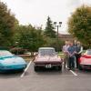 Susquehanna Valley Corvette Club scholarship recipient Shane R. Spencer, of Northumberland (center) is surrounded by appropriate vehicles and (from left) members of the club’s Scholarship Committee: Al Clapps, Bonnie and Gary Carstetter, and Dave Cappa. Committee member Jan Hoffman was absent.