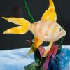 A blown-sugar fish by Nathan D. Strouse, of Spring Mills, receives first place.