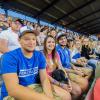 Smiles and Wildcat blue fill the stands of BB&T Ballpark at Historic Bowman Field.