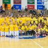 A common cause turns adversaries into allies: The Penn College Wildcats and Bryn Athyn College Lions gather in solidarity (and the night's signature color).