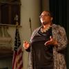 Keynoter Nontombi Naomi Tutu challenges the crowd to share in a common humanity even while acknowledging one another's differences.