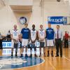 Coach Chris Lemasters joins seniors (from left) James Fortenberry, Trevor Dietrich, Nicholas Deleon, Jesse Newman and Adam Smith.