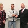 From left are JoAnn Dobeck; Bradley A. Zeigler; and Penn College student Mark A. Valchar, of Petersburg, recipient of the 2018 Ed Dobeck Award.