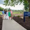 Celebrating the dedication of the Fish Real Estate Leadership Challenge Course at Pennsylvania College of Technology are its benefactors (from left): Ryan, Brent, Mary, Daria and Andrew Fish.