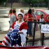 Among the night's award-winners was Betsy Ross, portrayed by Donna Pepperman, of Loyalsock Township. The float, organized with Galen W. Seaman Sr. and the Korean War Veterans of Lycoming County, played patriotic music from loudspeakers as it passed through campus.