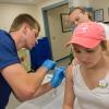 Students Aid Flu-Shot Clinic at College Health Services