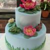 A water lily-inspired cake by Penn College student Rachel A. Henninger, of Bellefonte, took first place among entries in the Cakes and Decorations course at the college’s Spring Food Show.