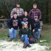 Members of the Penn College Woodsmen's Team, shown during recent competition in North Carolina, are co-captain Taylor C. Moyer, of Boyertown, and James C. Synol, of Bloomington, N.J. (standing); Anthony A. Hampton, of Clearfield, Harley R. Heichel, of Wellsboro, and Jesse F. Strickhouser, of Manchester (middle row); and co-captain Ashton N. Rockwell, of Greencastle.