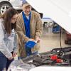 Learning about car care from Christopher H. Van Stavoren, assistant automotive professor