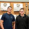 Scholarship recipients Jeffrey C. Comitz, of Hughesville (left), and Michael J. Boylston, of Carmel, N.Y., during a refrigeration class in Penn College’s Carl Building Technologies Center.