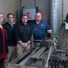 Hypertherm is entrusting equipment to Penn College for instructional use in its welding program. From left are Elizabeth A. Biddle, director of corporate relations at Penn College; Brent Malik, regional sales manager for Hypertherm; Max Williams, district sales manager for Hypertherm; and Dave Cotner, dean of industrial, computing and engineering technologies at Penn College.