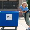 Erin S. Shultz, coordinator of career development, was among many staff members who volunteered their smiles and moving muscles to the day. 