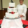 Kelsey L. Park, of State College, was named first-place winner of the 2015 wedding cake competition at Penn College. The theme for her cake was Frank Sinatra’s “Come Rain or Come Shine.”