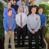 Penn College alumni and others from Larson Design Group recently gathered in the Student and Administrative Services Center. Front row, from left: Brad Pryor, ’99; Keith Kuzio, CEO, Larson Design; Brad Breneisen, friend of the college; and Brad James, ’92. Second row, from left: Joseph Pfirman, ’87; Donald Speck, ’06; Christopher Iachini, ’92; and Adam Starr, ’11. Third row, from left: Tim Hampton, ’62; Nick Hannan, ’08; and Marianne Guinter, ’98.