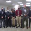 Among participants (from left) are civil engineering technology students Jeramiah C. Styers, of Williamsport, Anakin S. Major, of Susquehanna, Noah W. Shafer, of Wyalusing, Lily D. Ward, of Williamsport, and William D. Schwanke, of Russell; as well as Larson Design Group's Gregory, Keiser and Aurand. (Photo provided)