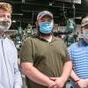 Three Pennsylvania College of Technology automation engineering technology students interned for the college this semester, helping to revamp a machining facility and equip a new electronics lab. From left are Levi E. Pomeroy, of Dillsburg; Brian J. Daniels, of Lake City; and Conner J. Nickerson, of Bethlehem.