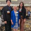 Pennsylvania College of Technology student Tijana Mrkalj (right) is awarded a Pennsylvania Health Information Management Association Scholarship at the association’s annual meeting April 25. On left is fellow scholarship recipient Enyu Lin, a graduate student at University of Pittsburgh. In the center is Diane Kolodinsky, first-year director on the executive board for PHIMA.