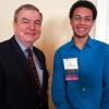 Scholarship recipient Aaron A. Sledge Jr., a Penn College landscape/horticulture technology major from Pittsburgh, is joined by Daniel Eichenlaub, chair of the Pennsylvania Landscape & Nursery Association Foundation and president of Eichenlaub Inc., a Pittsburgh-based landscape construction and maintenance firm.